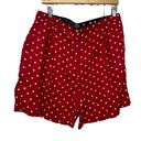 Ralph Lauren  Vintage Red & White Polka Dot Linen Shorts Size 16 Photo 0