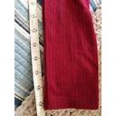 The Row  A- Dress Red Metallic Thread Empire Waist Square Neck Long Sleeve Pull On M Photo 9