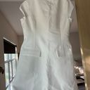 White A Line Mini Dress Size L Photo 2