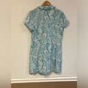 Sigrid Olsen Sigrid & Olsen size M scalloped hem tennis golf dress w/ pockets blue paisley Photo 1