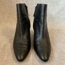 Manolo Blahnik Leather Ankle Boot 70mm Block Heel Black Leather Womens 40.5 Photo 1