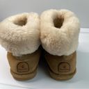 BEARPAW  Abby sheepskin hickory short booties size 8 Photo 2