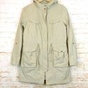 Cole Haan  Packable Rain Jacket Womens M Stone Hooded Cargo Pockets Cinch Waist Photo 0
