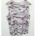 LuLaRoe  Top Women LAGE Pink Purple Grey Camo Print V-Neck Front Zip Tank Photo 1