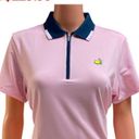 Polo Masters Magnolia Lane Ladies Performance Tech Light Pink Zip  Navy nwt Photo 6