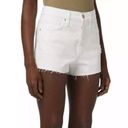 Hudson Jeans Lori High-Rise White Cutoff Frayed Denim Jean Shorts 28 Button Fly Photo 2