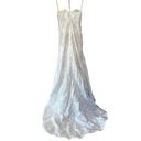 Oleg Cassini  Satin Lace Strapless Wedding Dress Size 4 Photo 4