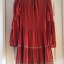 Ulla Johnson  Cere Rust Red Hand Embroidered Embellished Sequin Beaded Dress Sz 2 Photo 13