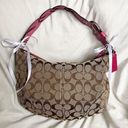 Coach Vintage  boho bag in signature canvas & pink leather Photo 0