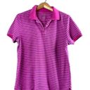 L.L.Bean Pink and Blue Striped  Polo Shirt M Photo 0