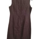 Talbots  Brown Linen Sleeveless Dress Sz 4 Photo 2