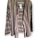 J.Jill NWT  Open Front Cardigan Tan & Brown M Petite Photo 0