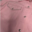 Vtg Y2K Christine Alexander Pink Cotton Denim Rhinestone Button Jacket M NWT Size M Photo 2