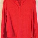 Merona Red Mixed Media Popover Top Photo 0