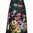 Anne Klein AK  Blue Corduroy Sequins and Floral Design A-Line Midi Skirt Size 10 Photo 0