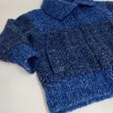 Vintage Blue Tapestries Ireland  Wool Sweater Jacket Size M Photo 2