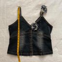 Japanese Brand Stretch Denim Tank Top size Medium Blue Photo 7