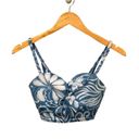 Free People Movement NEW  Double Take Novelty Floral Print Crop Top Bra Large Photo 2