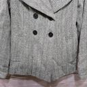 Banana Republic Black Herringbone Metallic Wool Blend Women's Coat Size Medium Photo 1