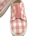 Isaac Mizrahi  Live! Pink White Check  Gingham Slip On Canvas Sneaker Size 8.5M Photo 3