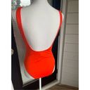 PINK - Victoria's Secret Victoria Secret Pink Scoop One Piece Swimsuit Medium Orange Solid Photo 6