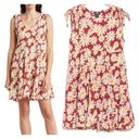 Angie NWT  Women's Daisy Floral V Neck Tired Ruffle Mini Dress Multi-Color Small Photo 1