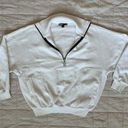 Mavi Icon Streetwear 100% Cotton White Half Zip Pull Over Bomber Jacket Photo 0