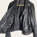 Slate + Willow  Black Leather Biker Moto Jacket Size M Photo 8