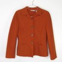 Valerie Stevens  1980s Vintage Burnt Orange Wool Blazer Jacket Small Photo 1