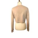 SheIn  black and tan color block fleece cropped long sleeve sweatshirt Photo 3