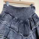 MOTHER Denim NWOT MOTHER Ruffled Denim Mini Skirt Photo 4