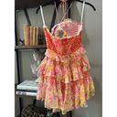 Rococo  SAND Nesh Cut Out Mini Dress Pink Orange Yellow Womens Size Medium Photo 9