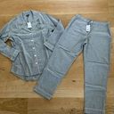 Steven Alan  Boyfriend PJ Top & Pants Set in Gray Melange Photo 0