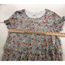 J.Jill  Women's Dress Floral Ditsy Size M Stretch Rayon Spandex Short Sleeve EUC Photo 5