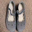 Naot Agathis Cut Out Flat Blue Mary Janes Size 11 Photo 0