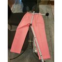 Oh Polly  Women's Pink Solid Polyester Pull On Belt Loops Front Pleated Pant 6 Photo 4