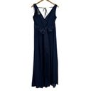 TFNC  London Blue Pleated V Neck Long Killy Maxi Dress Size 16 UK / 12 US New Photo 2