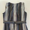 Danny & Nicole  Silver Metallic Crinkle Rhinestone Belted Gown Formal Dress Sz 6 Photo 10