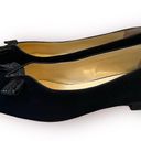 36.5 Sarah Flint Sequel Lana Black Suede Pointed Toe Bow Slip On Flats  US 6.5 Photo 1