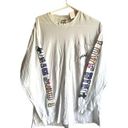 Victoria's Secret Victoria Secret 170/96A Tie Dye Love Pink White Long Sleeve Oversized Size M Photo 0