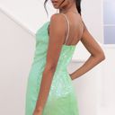 Lucy in the Sky Marlene Sequin Slip Dress in Green Photo 1