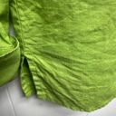 Worthington  Vintage Line Cotton Lime Green Button Front Womens Shirt Size Small Photo 5