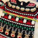 Holiday Time Holiday Christmas Sweater Women’s Medium Reindeer Penguins Trees Snowflakes Photo 5