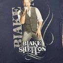 Tultex Blake Shelton 2014 Ten times crazier tour crew neck t-shirt size large navy blue Photo 1