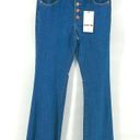 C’EST TOI  Black Label mid rise button fly down wide flare jeans bell bottom 5 26 Photo 2