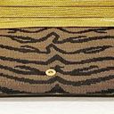 Fendi  Vintage Brown Animal Tiger Print Stripe Multicard Snap Wallet Fabric Photo 4