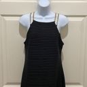 Bisou Bisou Bison Bisou Black Ribbed Sheath Dress With Gold Chain Straps Photo 1