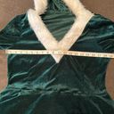 ma*rs Short Green Hooded Dress White FauxFur Trim  Claus Santa Christmas Size L NEW Photo 6
