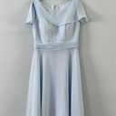 JJ's House NWT JJ’s House Sky Blue A-Line Scoop Pleated Ruffle Chiffon Bridesmaid Dress Photo 0