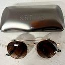 Krewe  Tchoup Blinker Gold Plated Amber Silver Gradient Mirrored Lens Sunglasses Photo 0